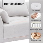 Modular Cloud Sectional Sofa with Ottoman