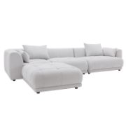 Modular Cloud Sectional Sofa with Ottoman