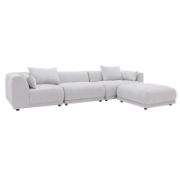 Modular Cloud Sectional Sofa with Ottoman