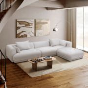 Modular Cloud Sectional Sofa with Ottoman