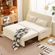 Upholstered Reclining Foldable Sleeper Sofa Bed