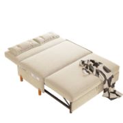 Upholstered Reclining Foldable Sleeper Sofa Bed