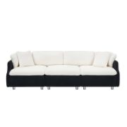 Velvet Black And White Two Throw Pillows