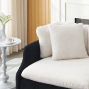 Velvet Black And White Two Throw Pillows