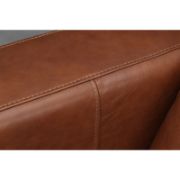 Genuine Leather Square Arm