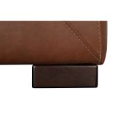 Genuine Leather Square Arm