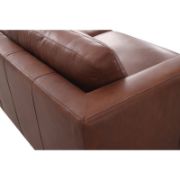 Genuine Leather Square Arm
