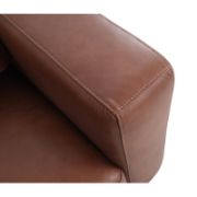 Genuine Leather Square Arm