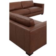 Genuine Leather Square Arm