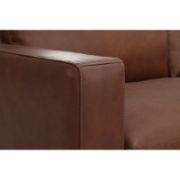 Genuine Leather Square Arm
