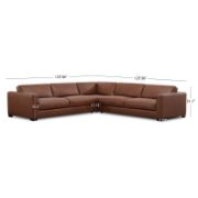 Genuine Leather Square Arm
