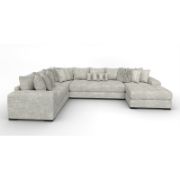 3-Piece Upholstered Teddy Bear Soft Fabric Sectional with Chaise