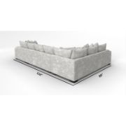 3-Piece Upholstered Teddy Bear Soft Fabric Sectional with Chaise