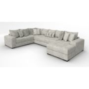 3-Piece Upholstered Teddy Bear Soft Fabric Sectional with Chaise