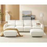 U Shaped Sofa Couch With 2 Ottoman