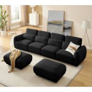 U Shaped Sofa Couch With 2 Ottoman