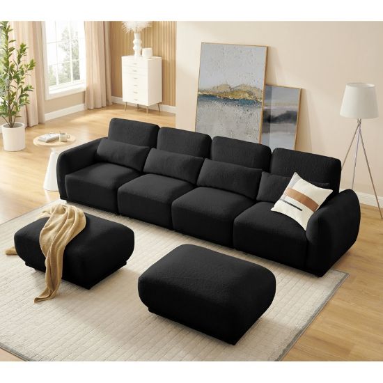 U Shaped Sofa Couch With 2 Ottoman