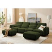 U Shaped Sofa Couch With 2 Ottoman