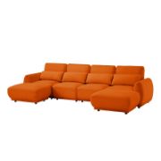 U Shaped Sofa Couch With 2 Ottoman