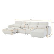 U Shaped Sofa Couch With 2 Ottoman