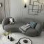 Curved Lamb Velvet Sofa