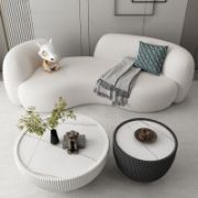 Curved Lamb Velvet Sofa