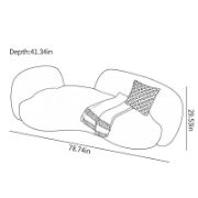 Curved Lamb Velvet Sofa