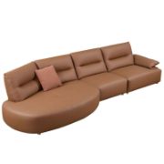 Oversized Modern Curved Sectional Sofa - 5-Seater
