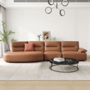Oversized Modern Curved Sectional Sofa - 5-Seater