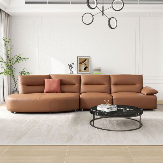 Oversized Modern Curved Sectional Sofa - 5-Seater