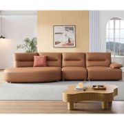 Oversized Modern Curved Sectional Sofa - 5-Seater