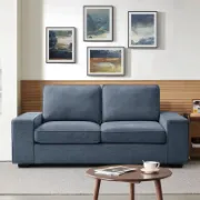 Upholstered Square Arms Modern Style with Detachable Sofa Cover