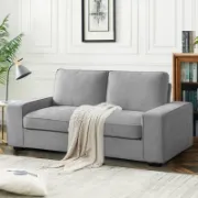 Upholstered Square Arms Modern Style with Detachable Sofa Cover