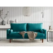 Velvet Square Arm Tufted Sofa