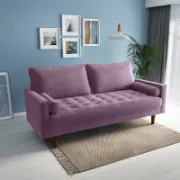 Velvet Square Arm Tufted Sofa