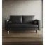 Vegan Leather Square Arm Loveseat