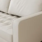 Vegan Leather Square Arm Loveseat