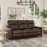Leather Reclining Sofa