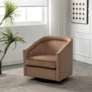 Velvet Swivel Barrel Chair