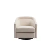 Velvet Swivel Barrel Chair