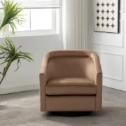Velvet Swivel Barrel Chair