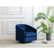 Velvet Swivel Barrel Chair