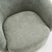 Boucle Swivel Barrel Chair for Small Space