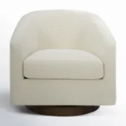 Upholstered Swivel Barrel Chair