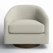 Upholstered Swivel Barrel Chair