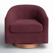 Upholstered Swivel Barrel Chair