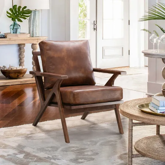 Brown leather chair