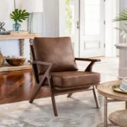 Brown leather chair