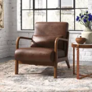 Faux Leather Armchair
