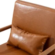 Faux Leather Chair with an Extra Pillow